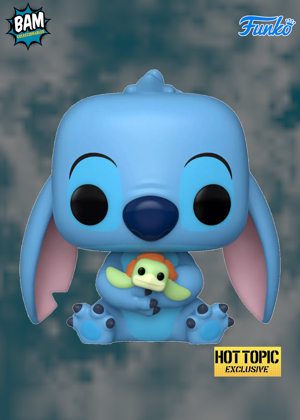 Funko Pop! Disney: Lilo & Stitch - Stitch Con Tortuga Exclusivo de Hot Topic