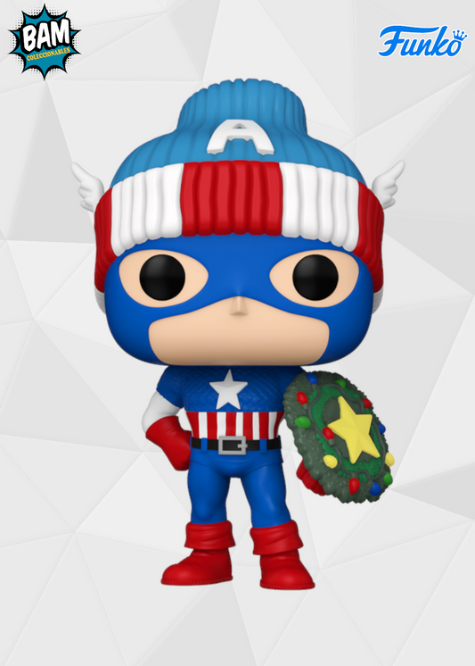 Funko Pop! Marvel: Marvel Navideño - Capitán América #1438